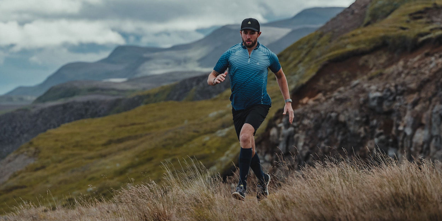 Running trail en montagne