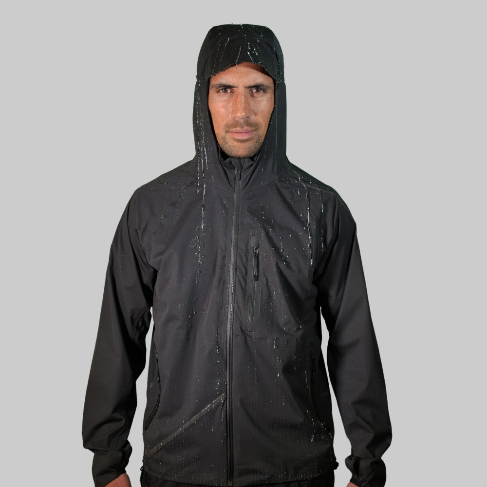 veste impermeable café