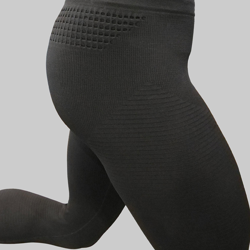 Collant sport noir sans couture homme