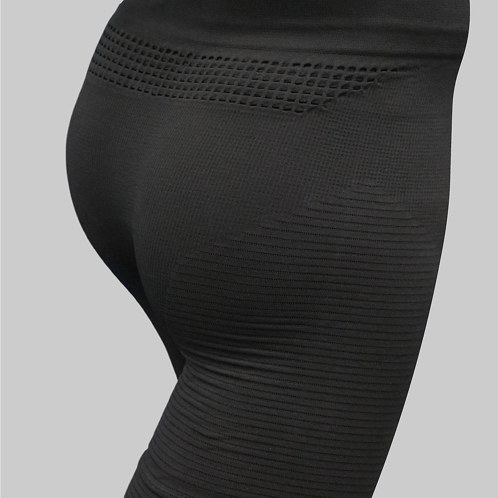 Collant court shorty sans couture noir femme