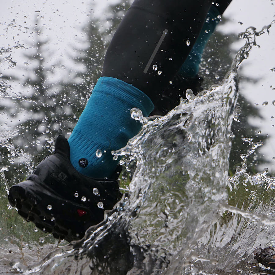 Chaussettes Imperméables - Fibres Bambou Extra Fines - TRAIL-DRY Bleues