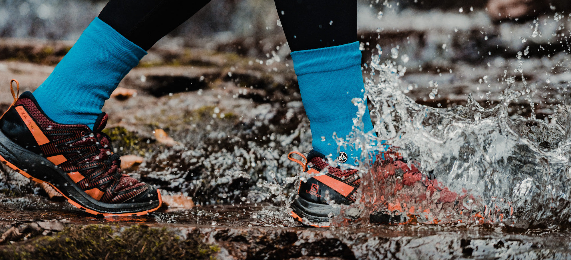 Chaussettes impermeables etanches bleues