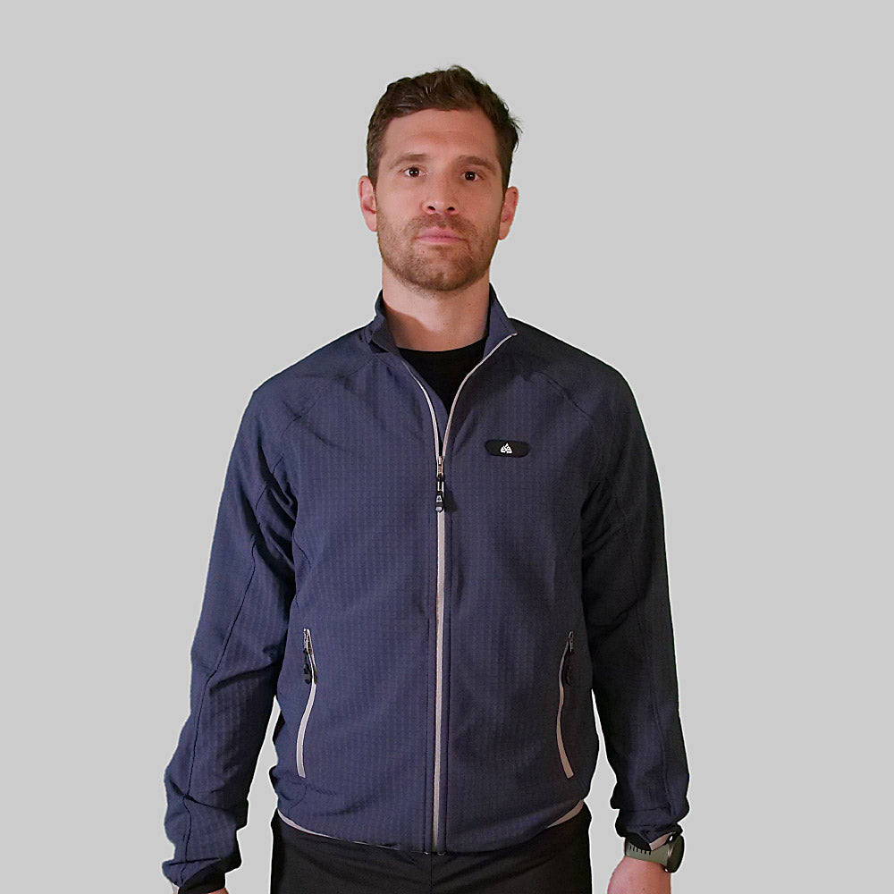 veste polaire imperméable bleue